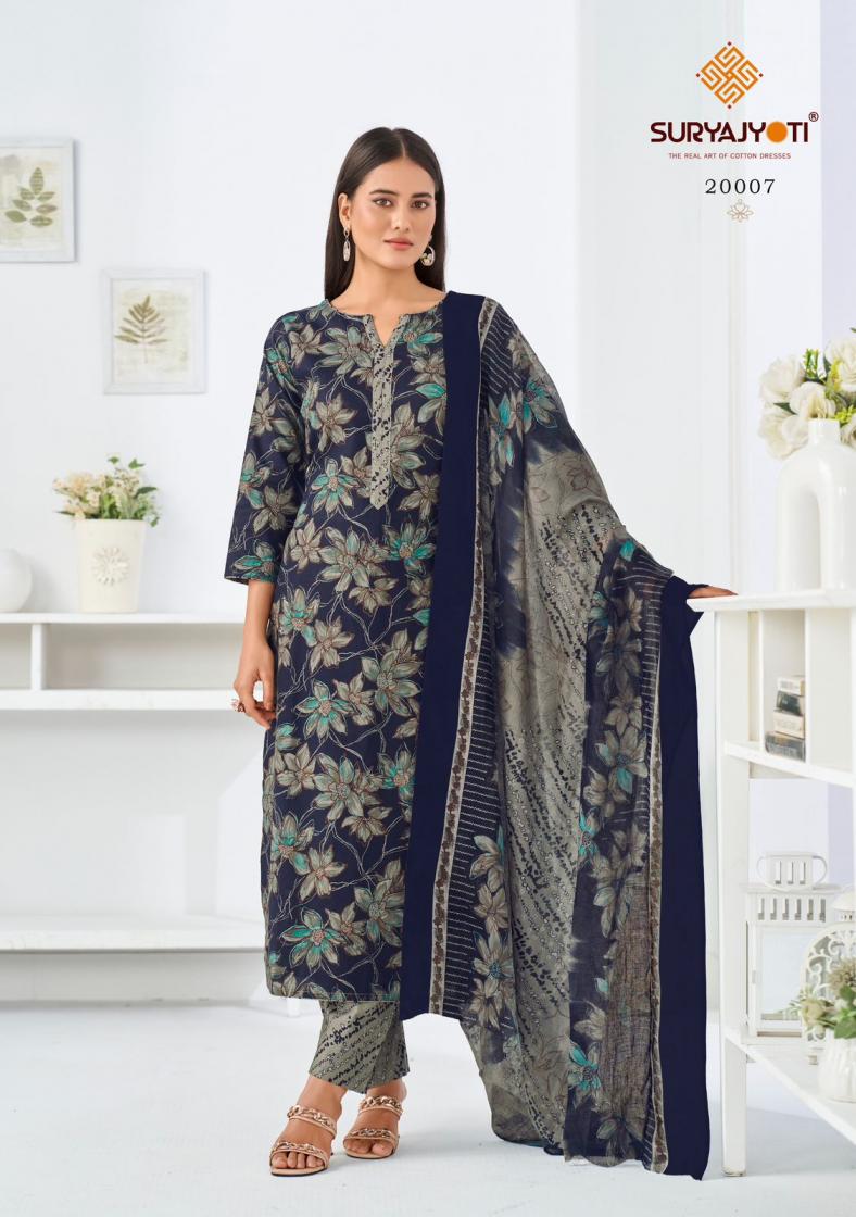 zion cotton vol 20 by suryajyoti cotton readymade big size suit for womens 