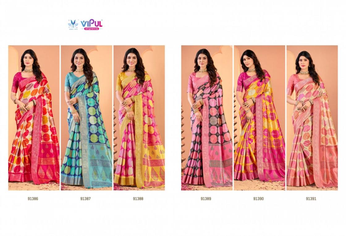 angora silk by vipul fashion 91386-91391 shop trendy silk sarees 