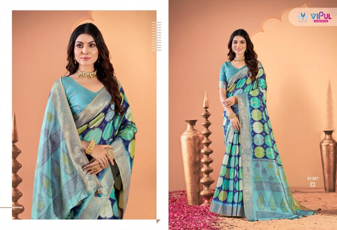 angora silk by vipul fashion 91386-91391 shop trendy silk sarees 