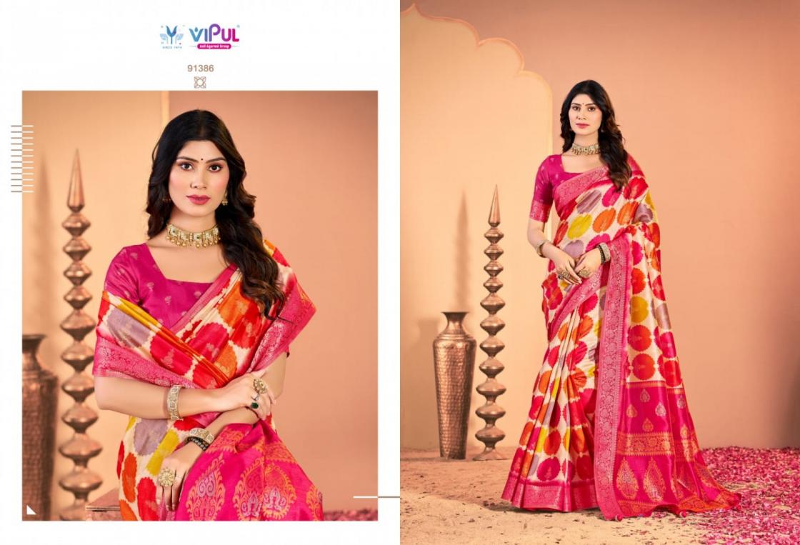 angora silk by vipul fashion 91386-91391 shop trendy silk sarees 