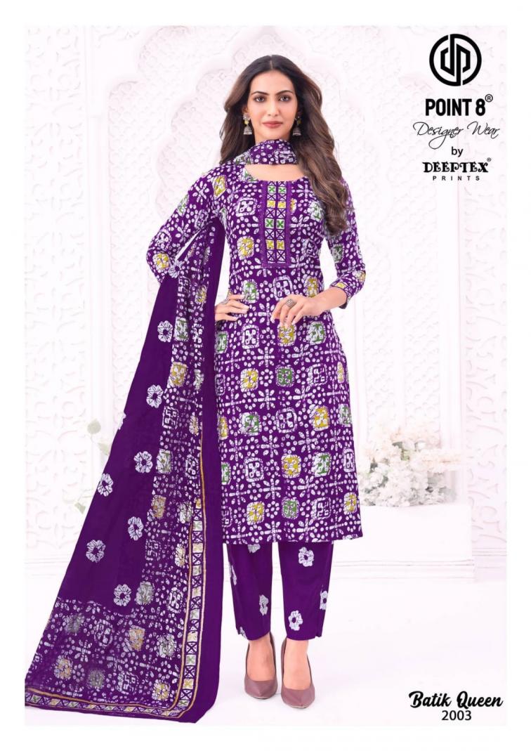 deeptex prints batik queen vol 2 cotton readymade plus size suit for womens 
