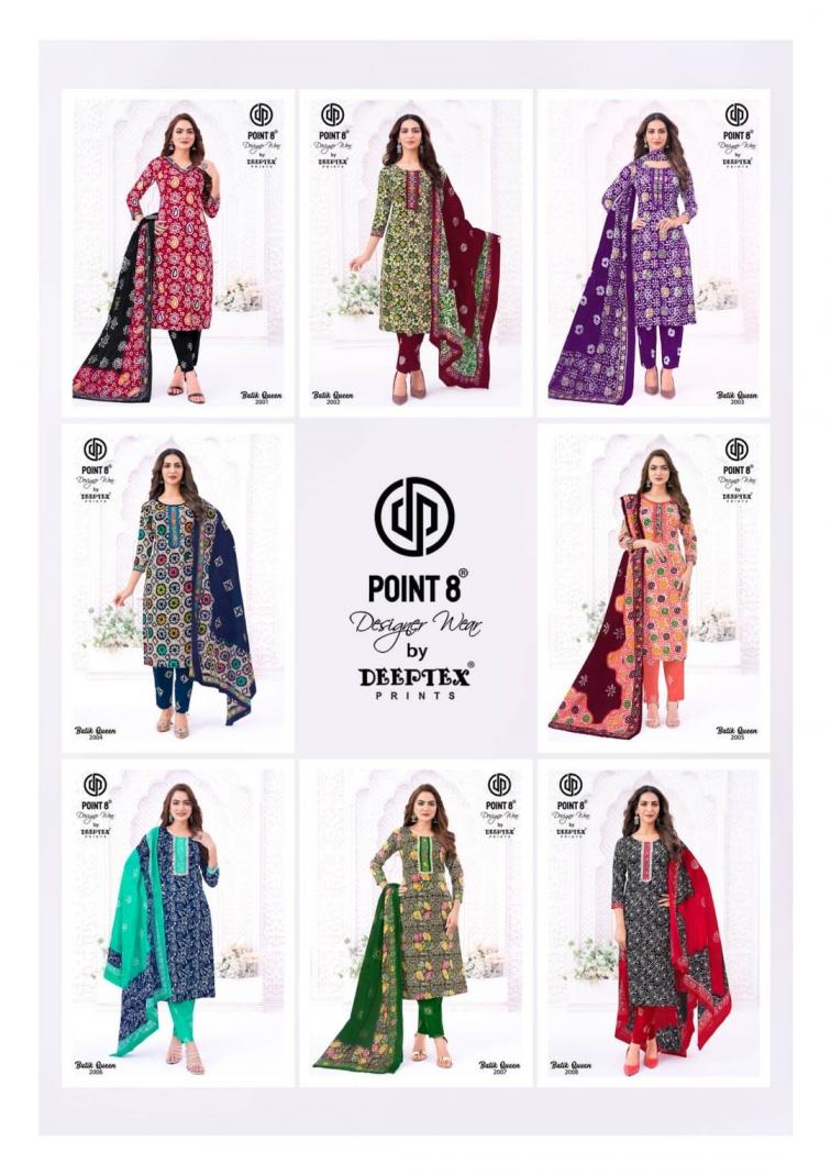 deeptex prints batik queen vol 2 cotton readymade plus size suit for womens 