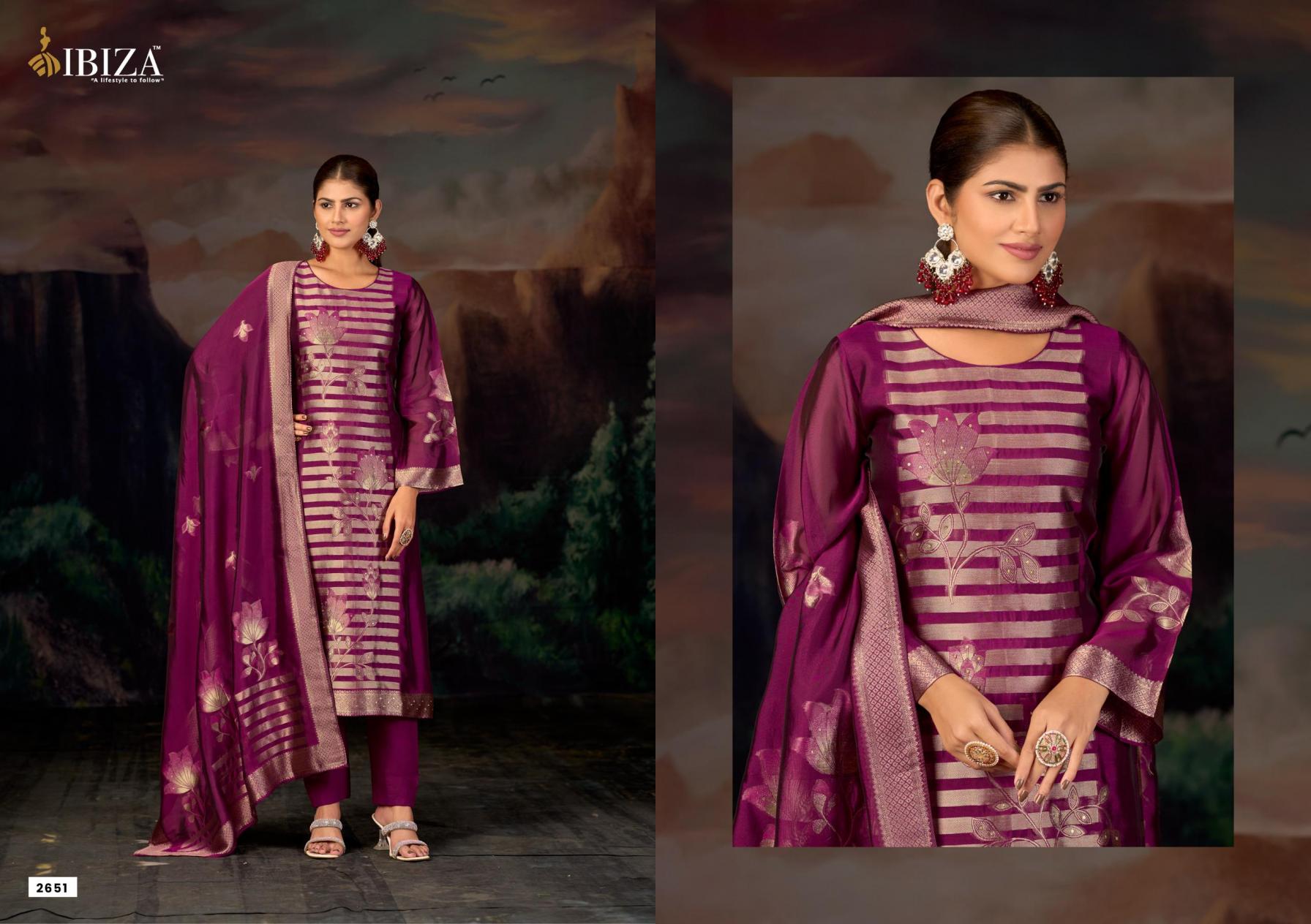 ibiza elle shop trendy banglory silk jacquard 3pcs dress