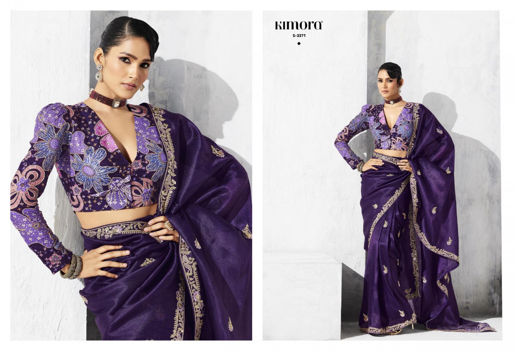 kimora lashkara glass tissue organza traditional sarees perfect for festivals