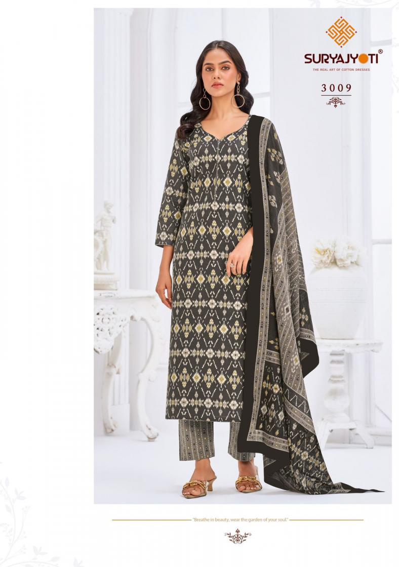 paridhi vol 3 by suryajyoti cotton print readymade plus size suit for womens 
