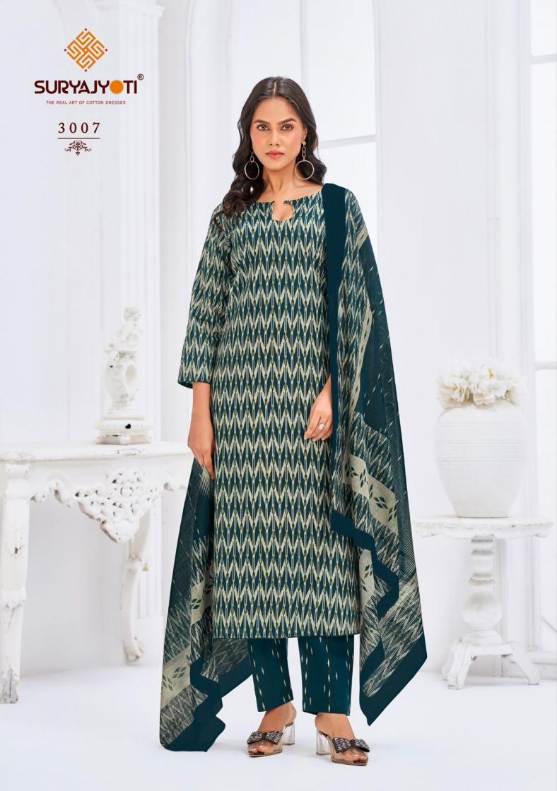 paridhi vol 3 by suryajyoti cotton print readymade plus size suit for womens 