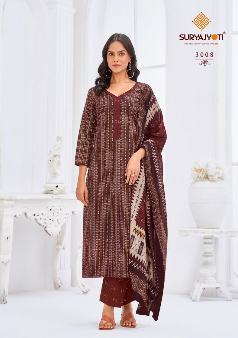 paridhi vol 3 by suryajyoti cotton print readymade plus size suit for womens 