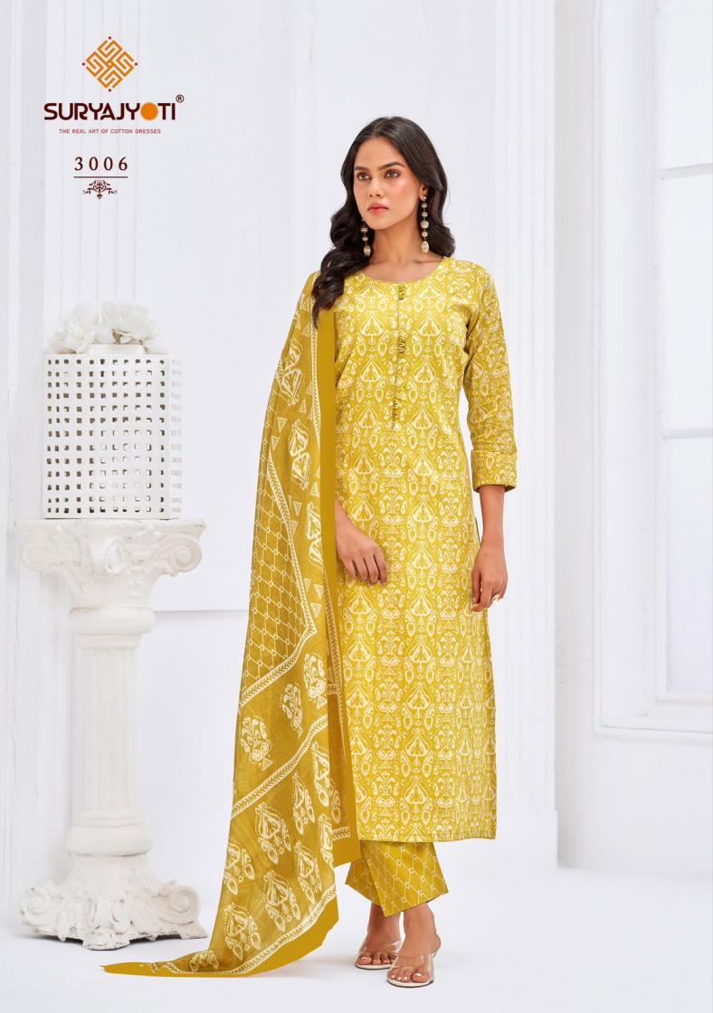 paridhi vol 3 by suryajyoti cotton print readymade plus size suit for womens 