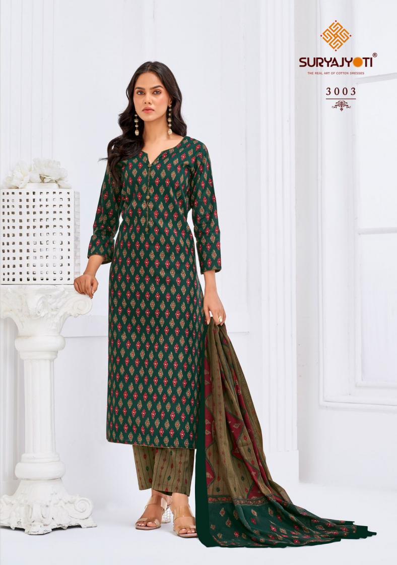 paridhi vol 3 by suryajyoti cotton print readymade plus size suit for womens 
