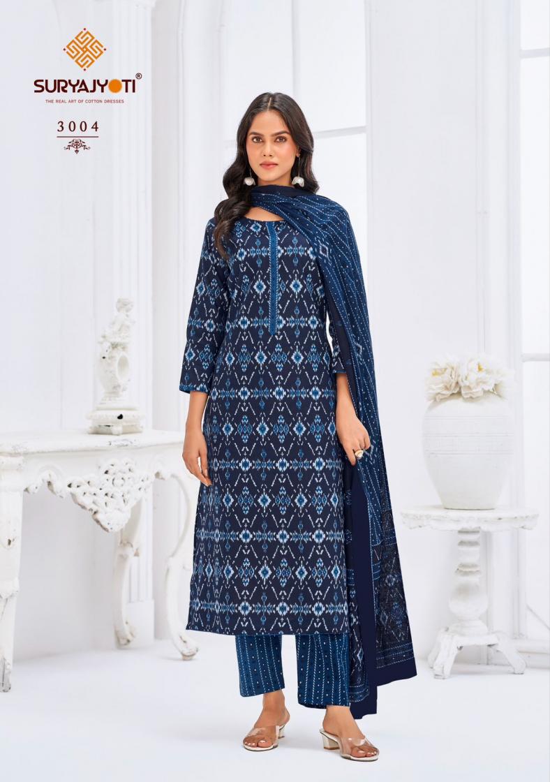 paridhi vol 3 by suryajyoti cotton print readymade plus size suit for womens 