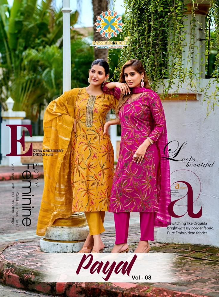 passion tree payal vol 3 fully stitch vetican print big size suits online shopping