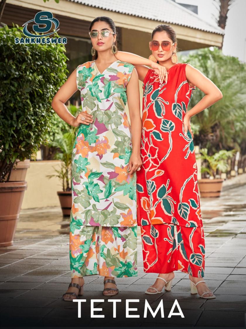 sankheswer tetema rayon fully stitch shop trendy co-ord sets