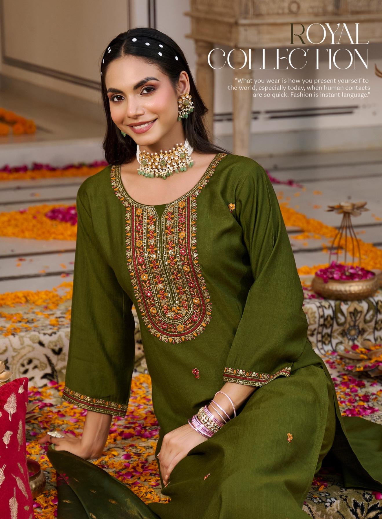 suhani vol 2 by radhika lifestyle amazing vertican silk full stitch plus size suit for womens 