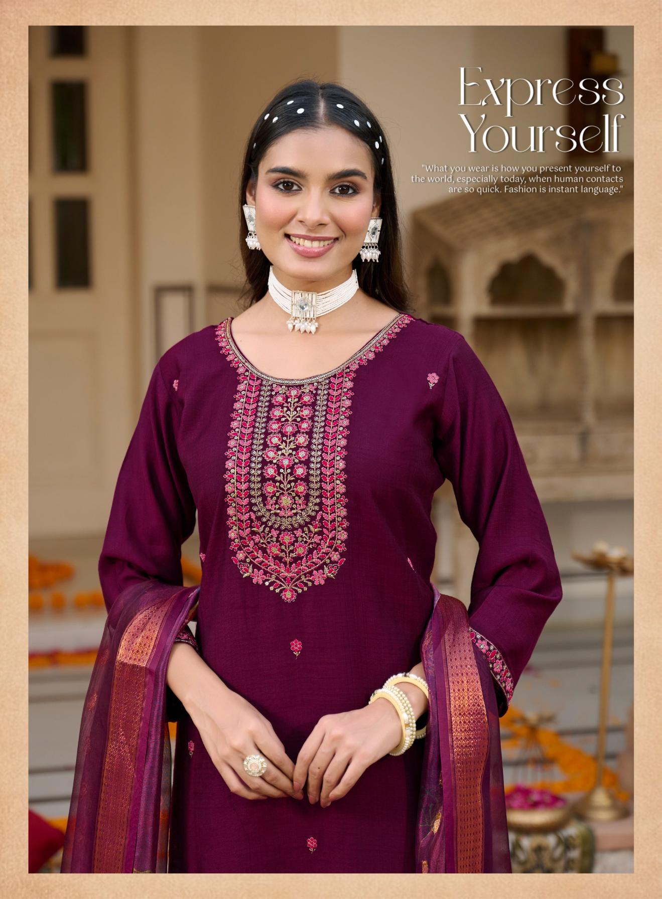 suhani vol 2 by radhika lifestyle amazing vertican silk full stitch plus size suit for womens 