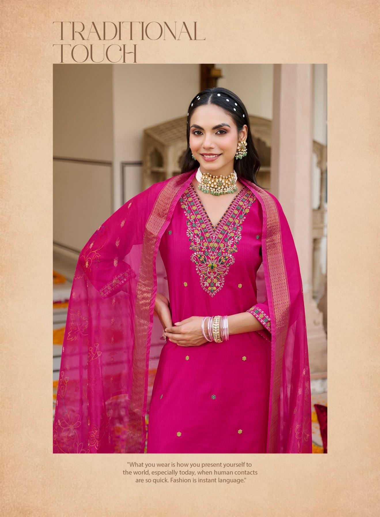 suhani vol 2 by radhika lifestyle amazing vertican silk full stitch plus size suit for womens 