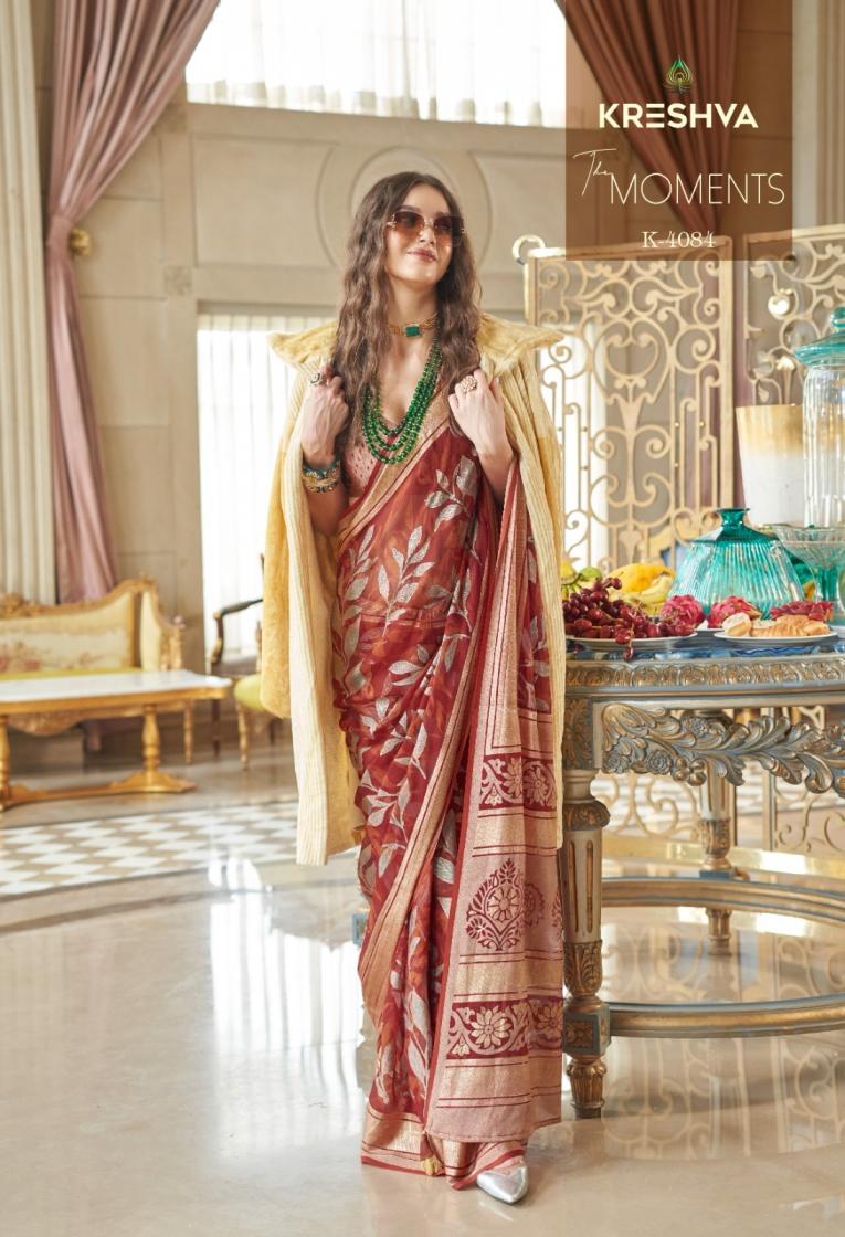 the moments by kreshva georgette shop trendy saree online 