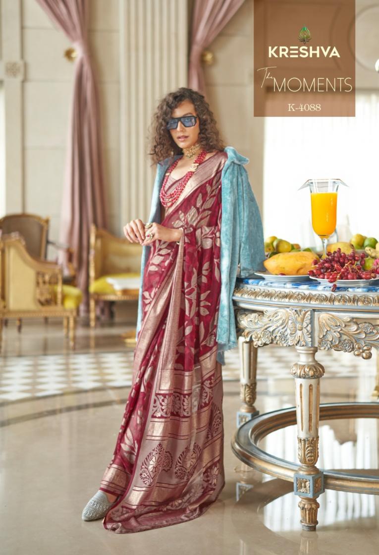 the moments by kreshva georgette shop trendy saree online 