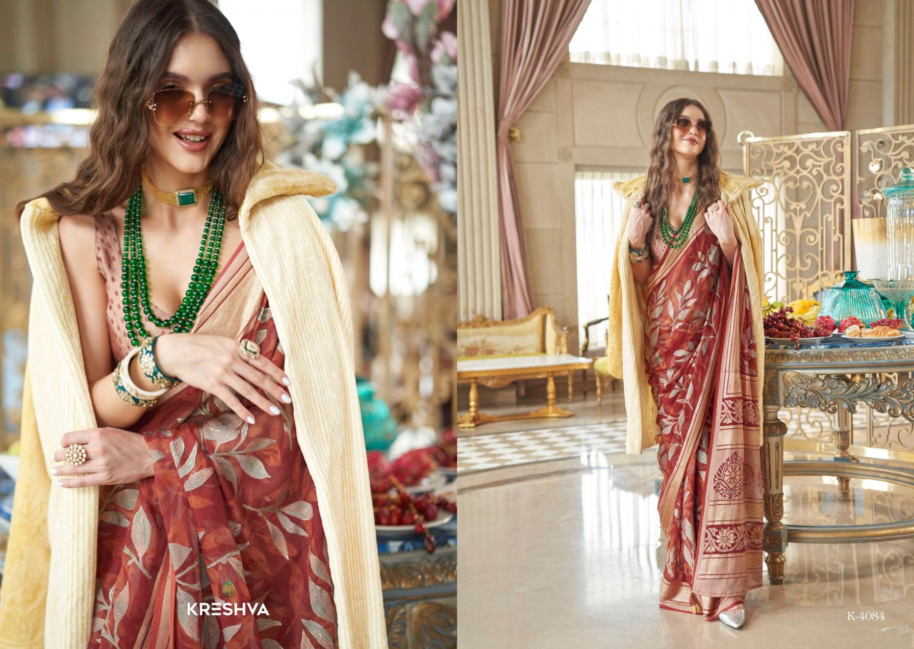the moments by kreshva georgette shop trendy saree online 