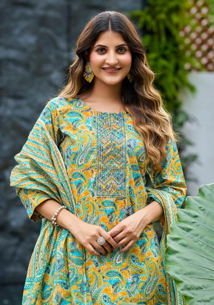 trendy cotton vol 1 by vaniska colourpix cotton readymade big size pretty suit for womens 