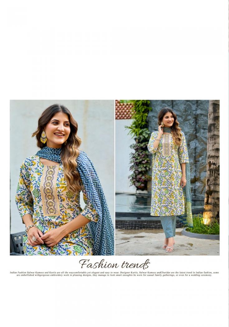 trendy cotton vol 1 by vaniska colourpix cotton readymade big size pretty suit for womens 