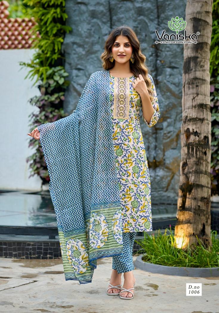 trendy cotton vol 1 by vaniska colourpix cotton readymade big size pretty suit for womens 