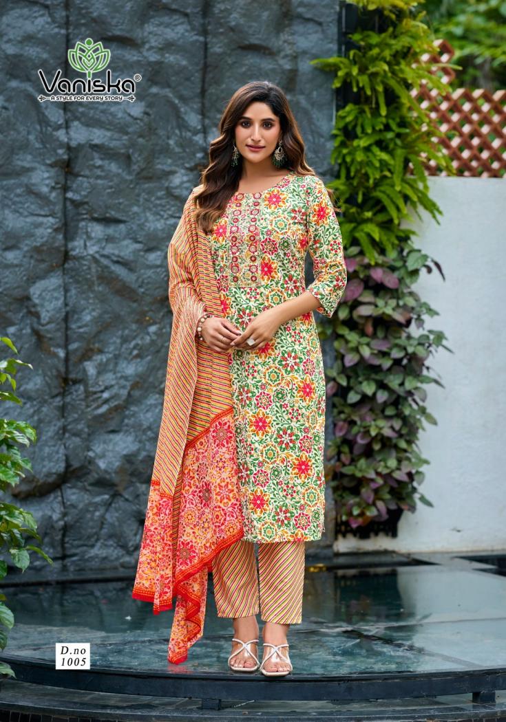 trendy cotton vol 1 by vaniska colourpix cotton readymade big size pretty suit for womens 