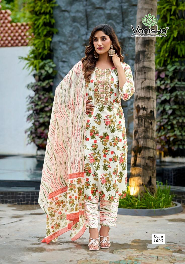 trendy cotton vol 1 by vaniska colourpix cotton readymade big size pretty suit for womens 