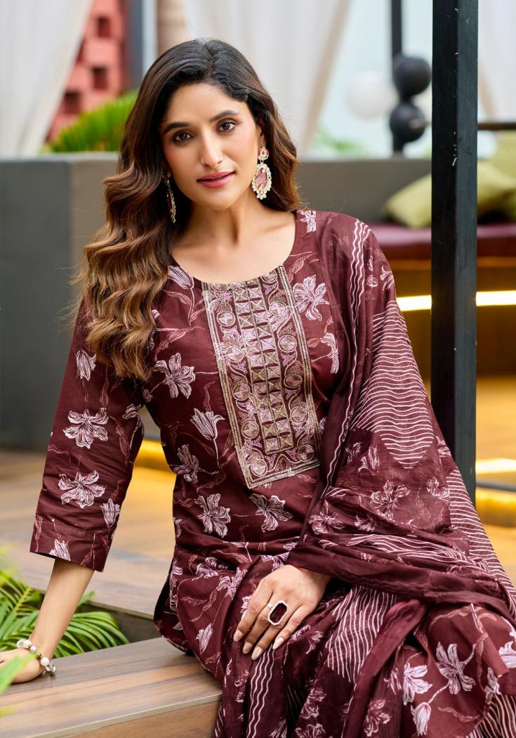 trendy cotton vol 1 by vaniska colourpix cotton readymade big size pretty suit for womens 