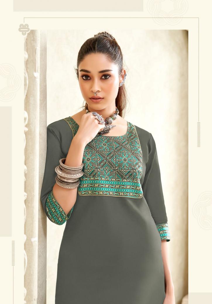 vastra vol 2 by mayur creation poplin cotton ajarakh print full stitch big size tops for girls 