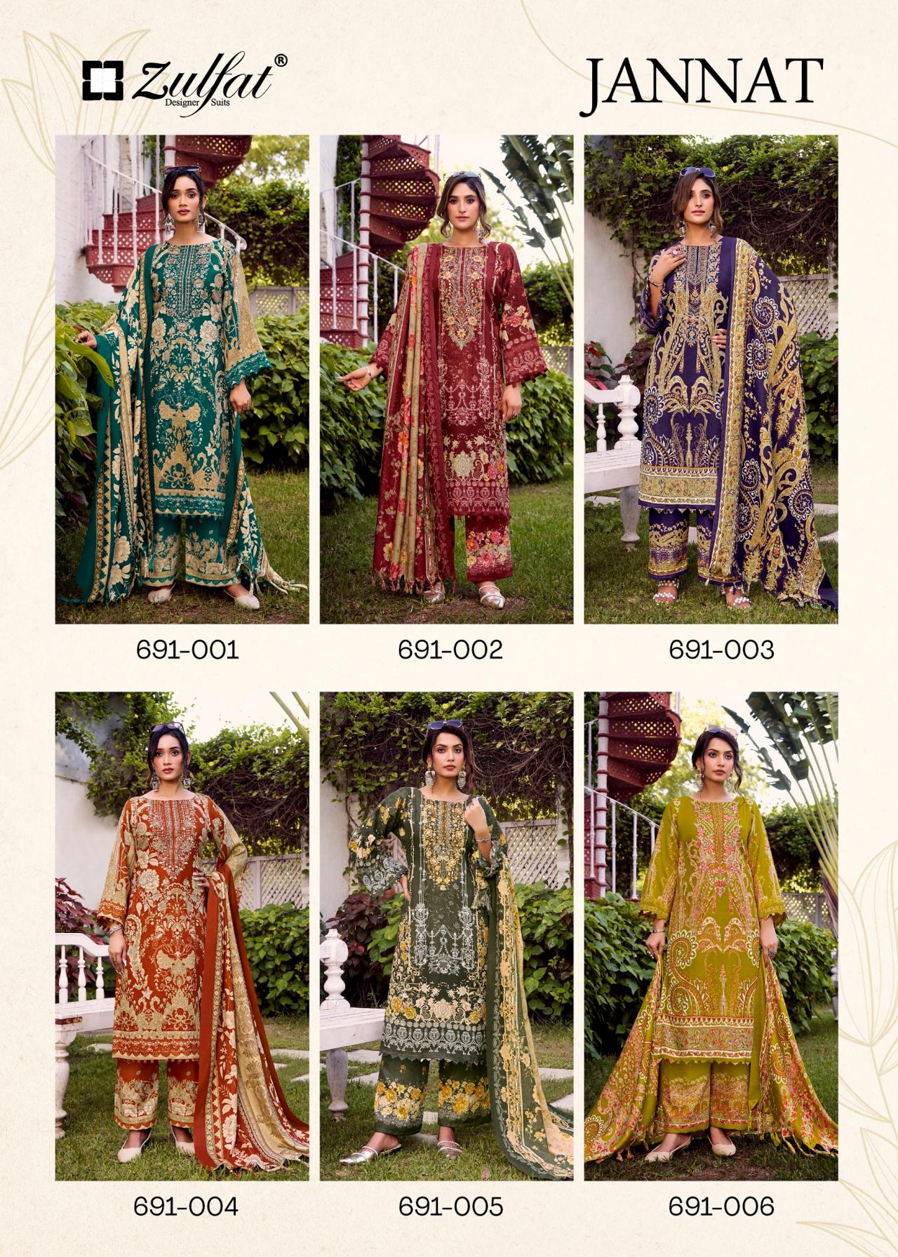 jannat by zulfat readymade pretty look big size suit for womens 