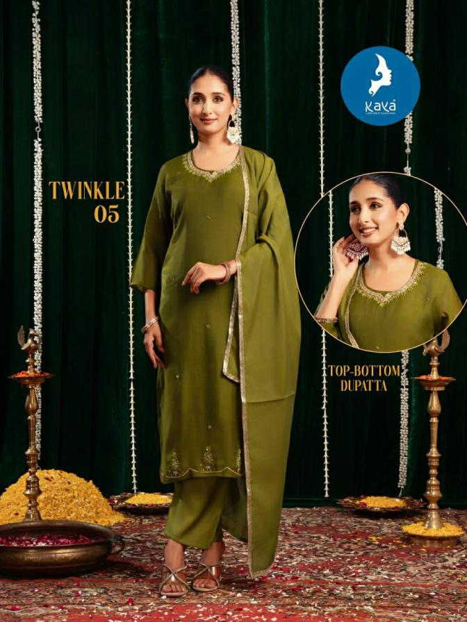 kaya twinkle mul chanderi readymade pretty big size suit for womens 