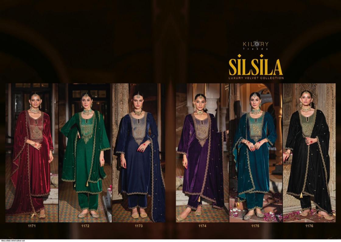 kilory trends silsila readymade corduroy velvet winter stylish big size 3pcs dress