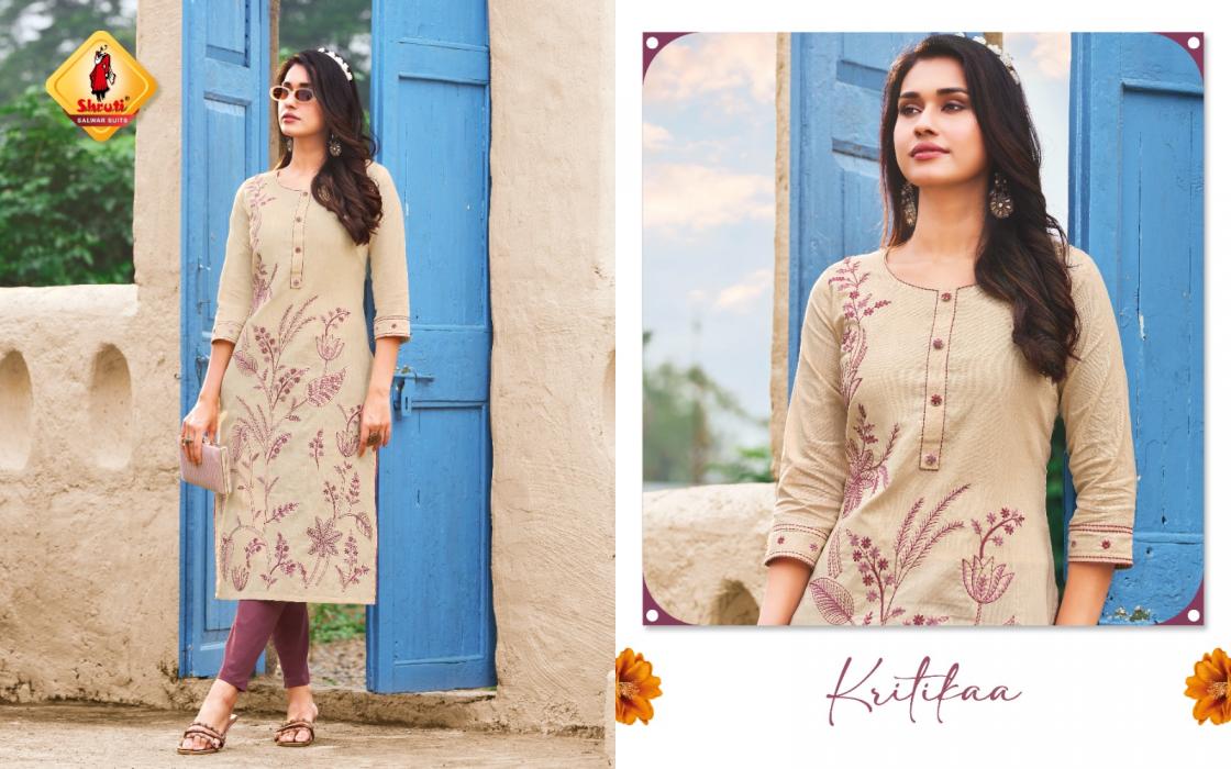 kkashish vol 36 by shruti suit linen fully stitch unique big size long kurti for girls 