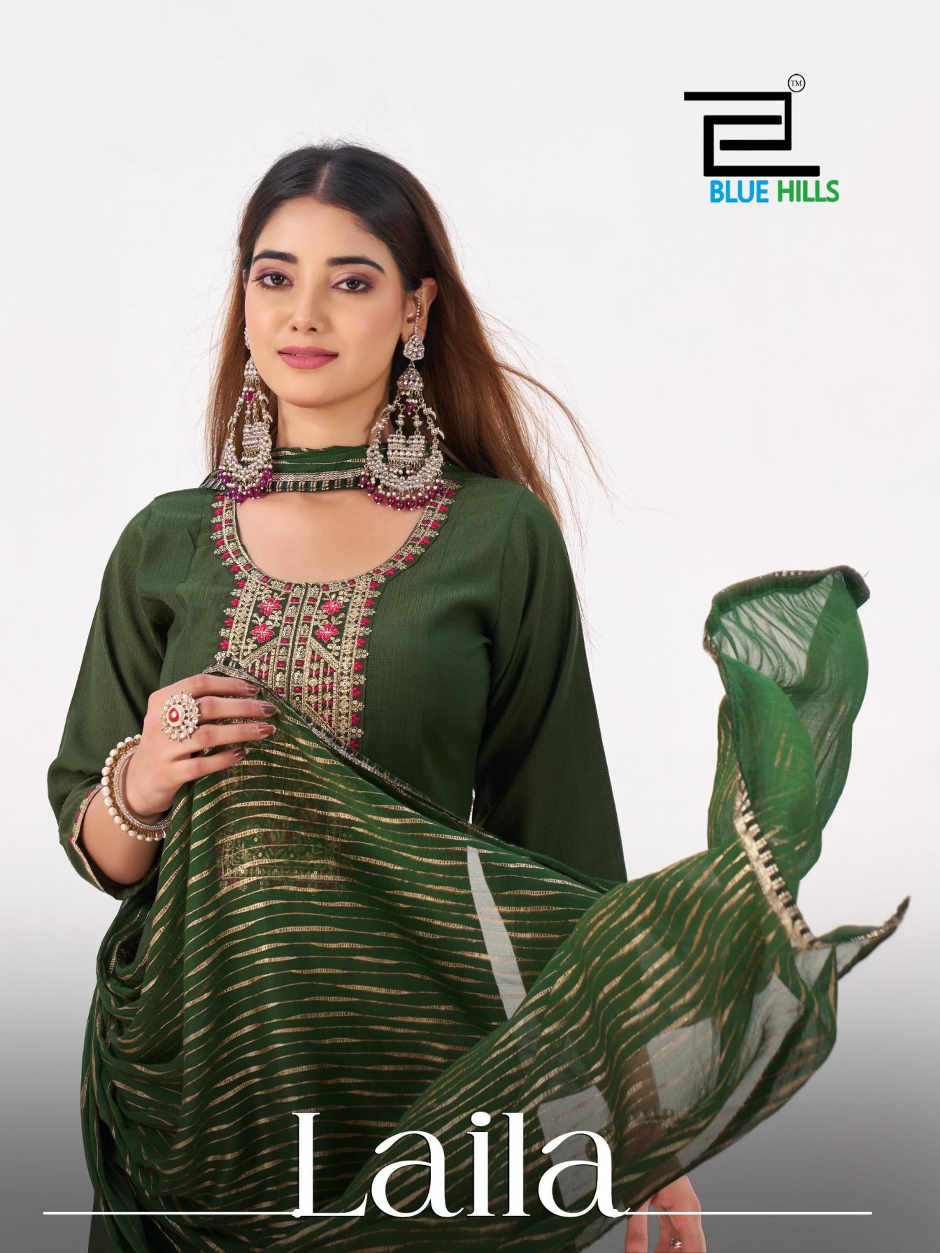 laila by blue hills berlin silk fully stitch big size modern suit for womens 