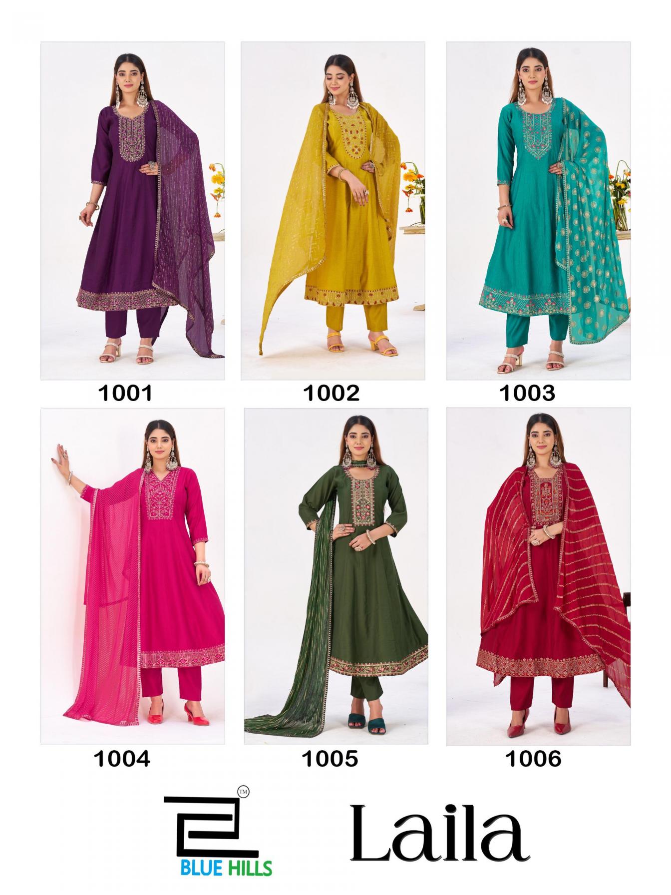 laila by blue hills berlin silk fully stitch big size modern suit for womens 