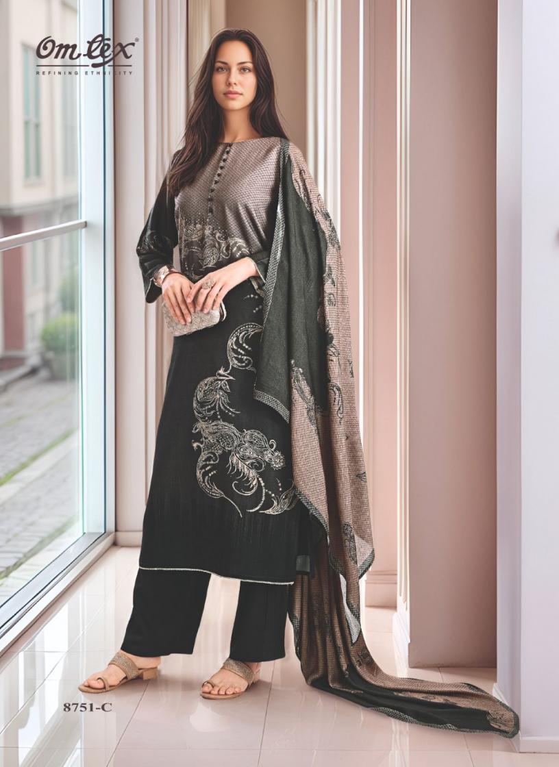 omtex bianca shop trendy pashmina winter readymade suit for womens 