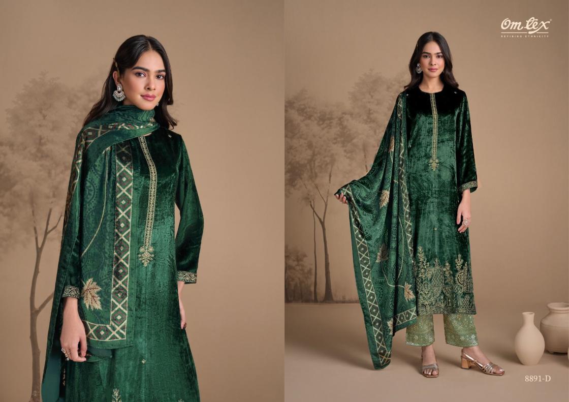 omtex ritha vol 31 viscose velvet readymade unique big size suit for womens  