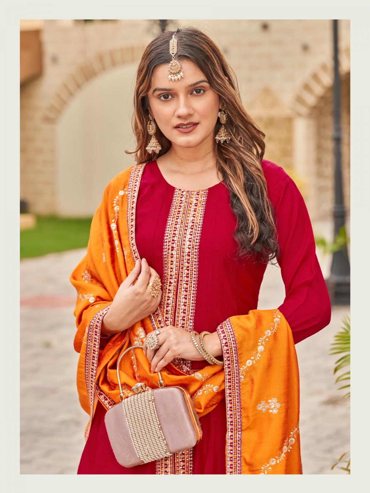 aanchi plus jalsa vichitra silk readymade unique big size combo suit for womens 