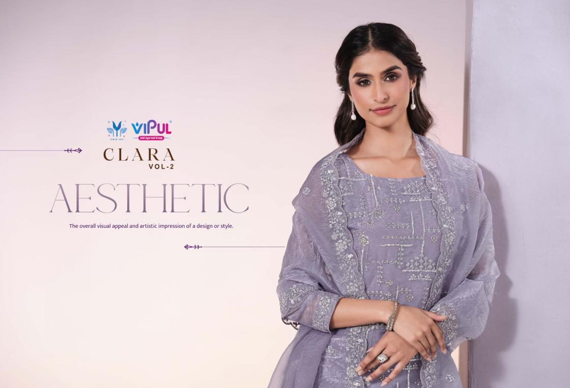 clara vol 2 by vipul dolomite organza shop trendy salwar kameez 
