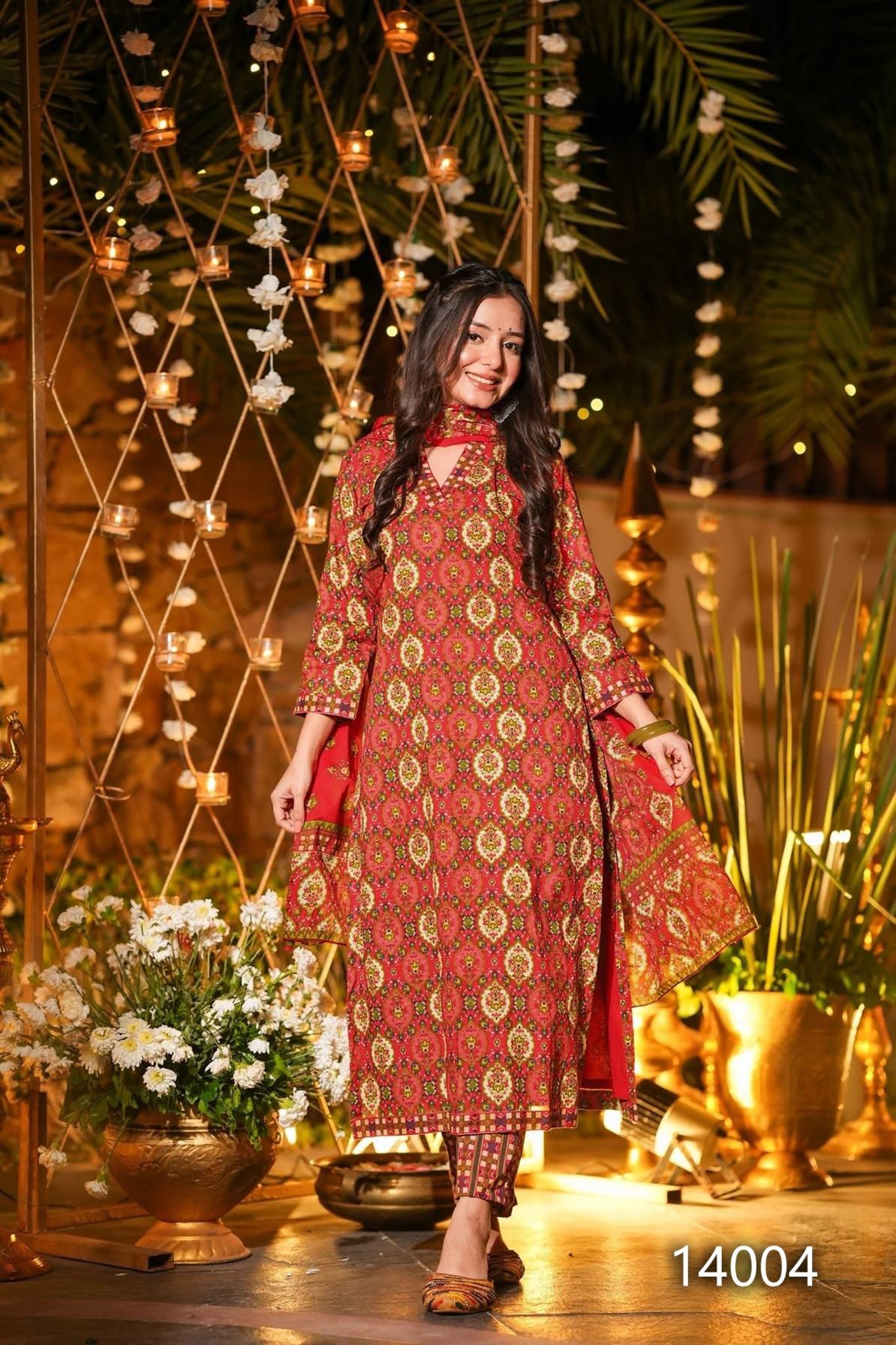 clora vol 14 readymade muslin luxurious plus size kurti plazzo with dupatta 