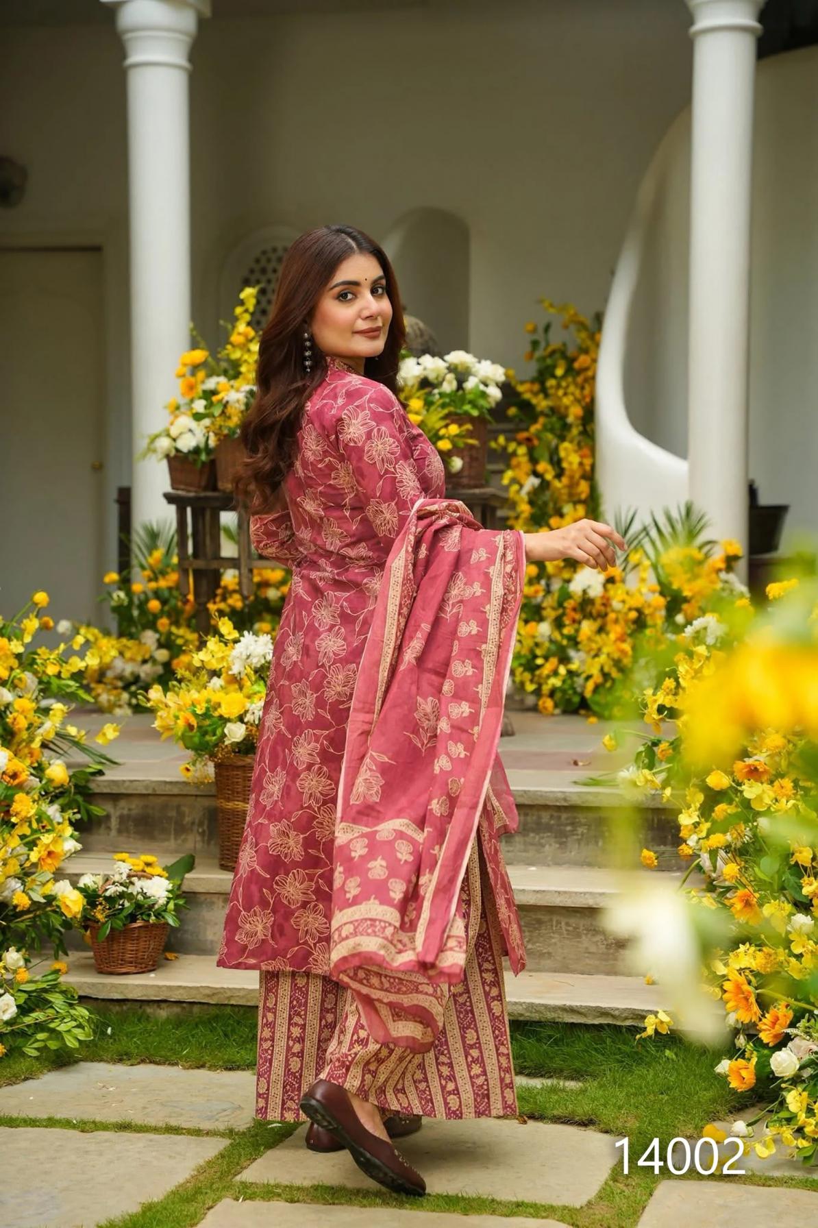 clora vol 14 readymade muslin luxurious plus size kurti plazzo with dupatta 