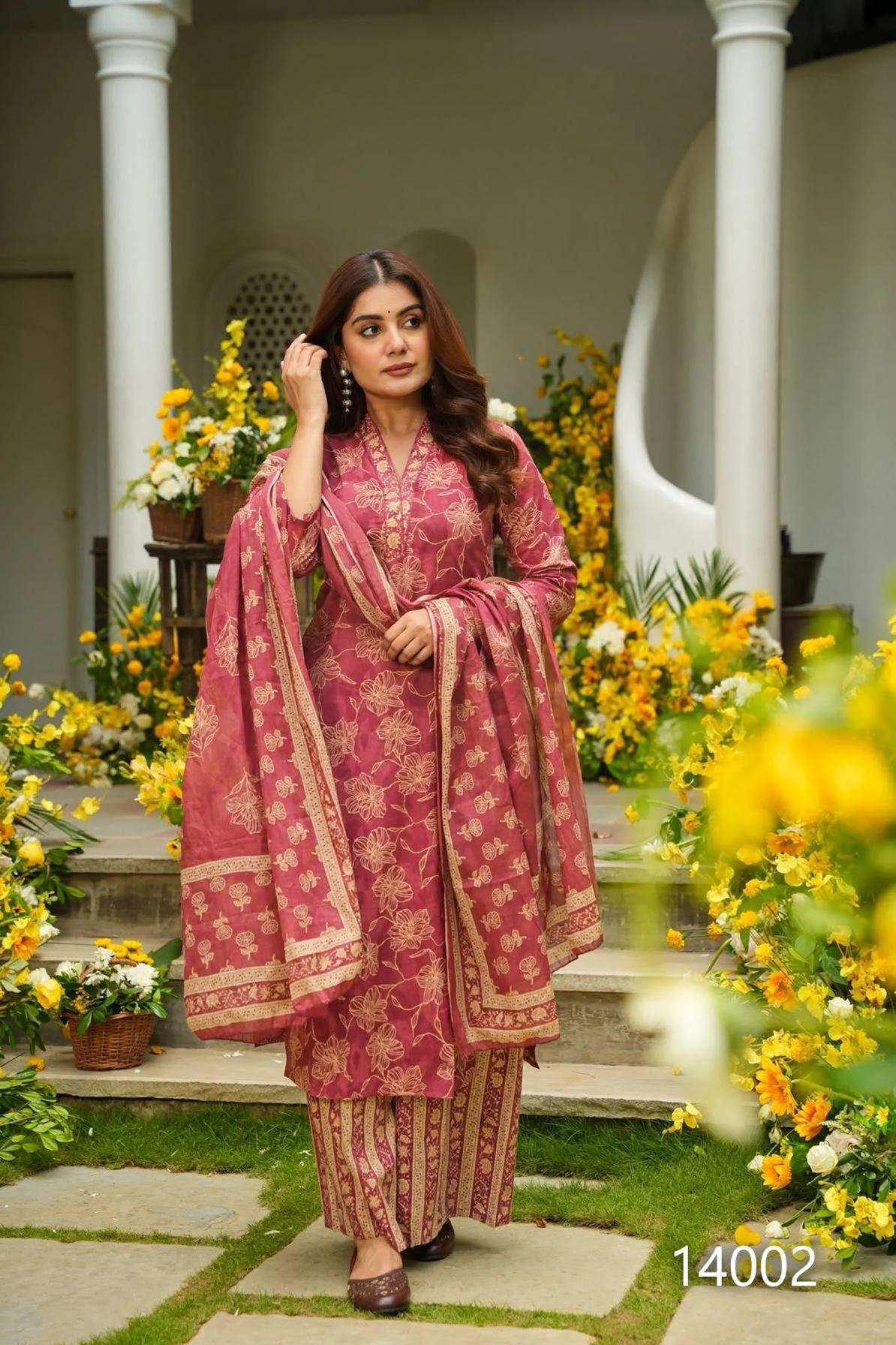 clora vol 14 readymade muslin luxurious plus size kurti plazzo with dupatta 