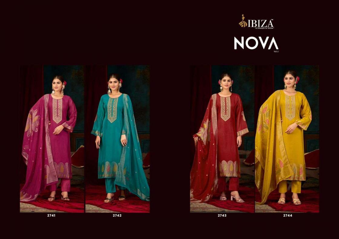 ibiza nova vol 2 banglory silk jacquard shop stunning unstitch suits 