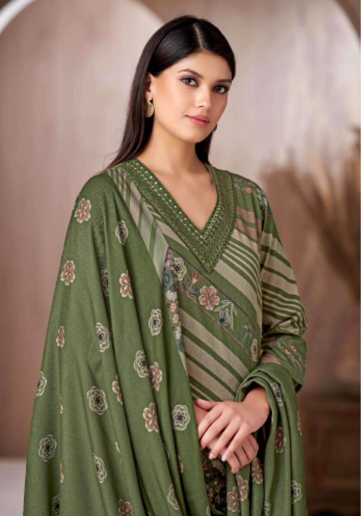 ishika by t&m designer corduroy rich hit design dress materials 