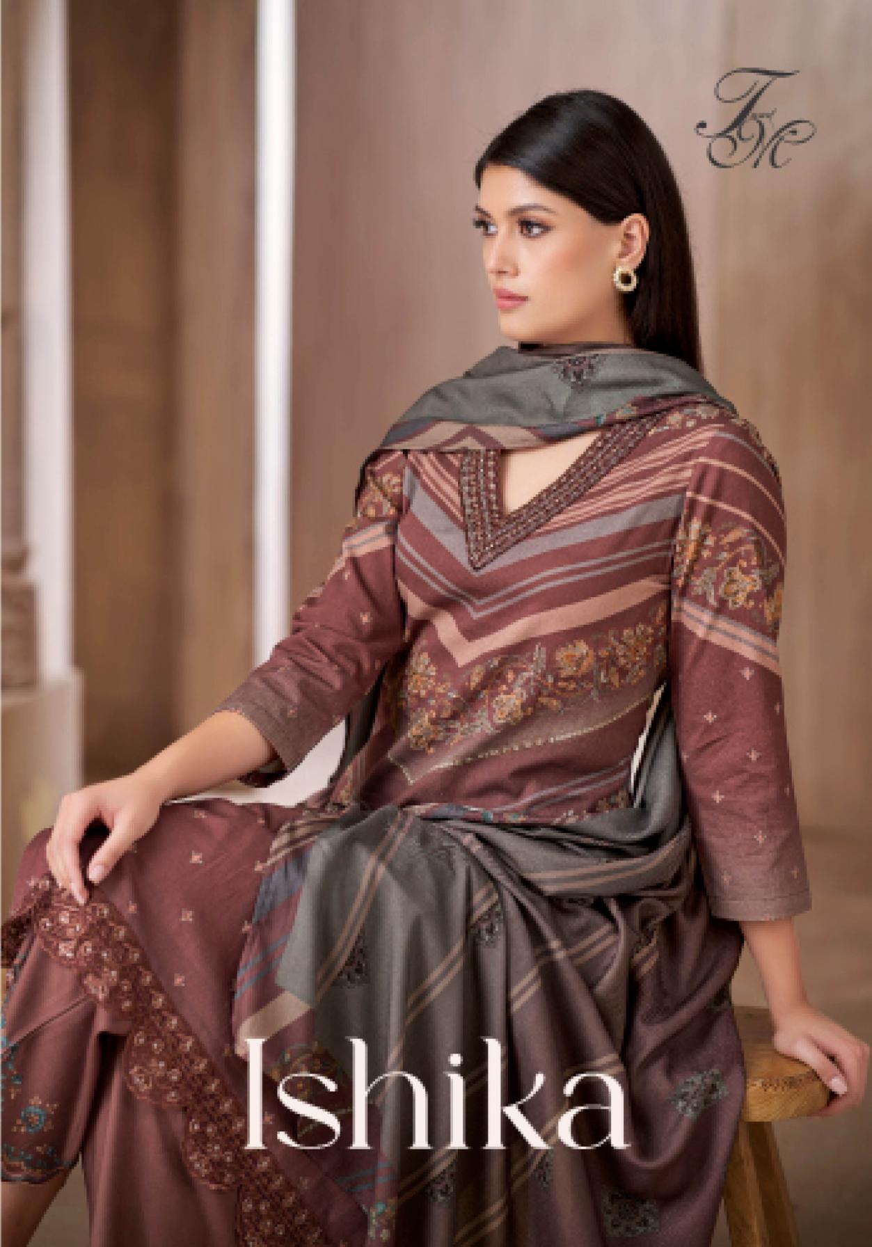 ishika by t&m designer corduroy rich hit design dress materials 