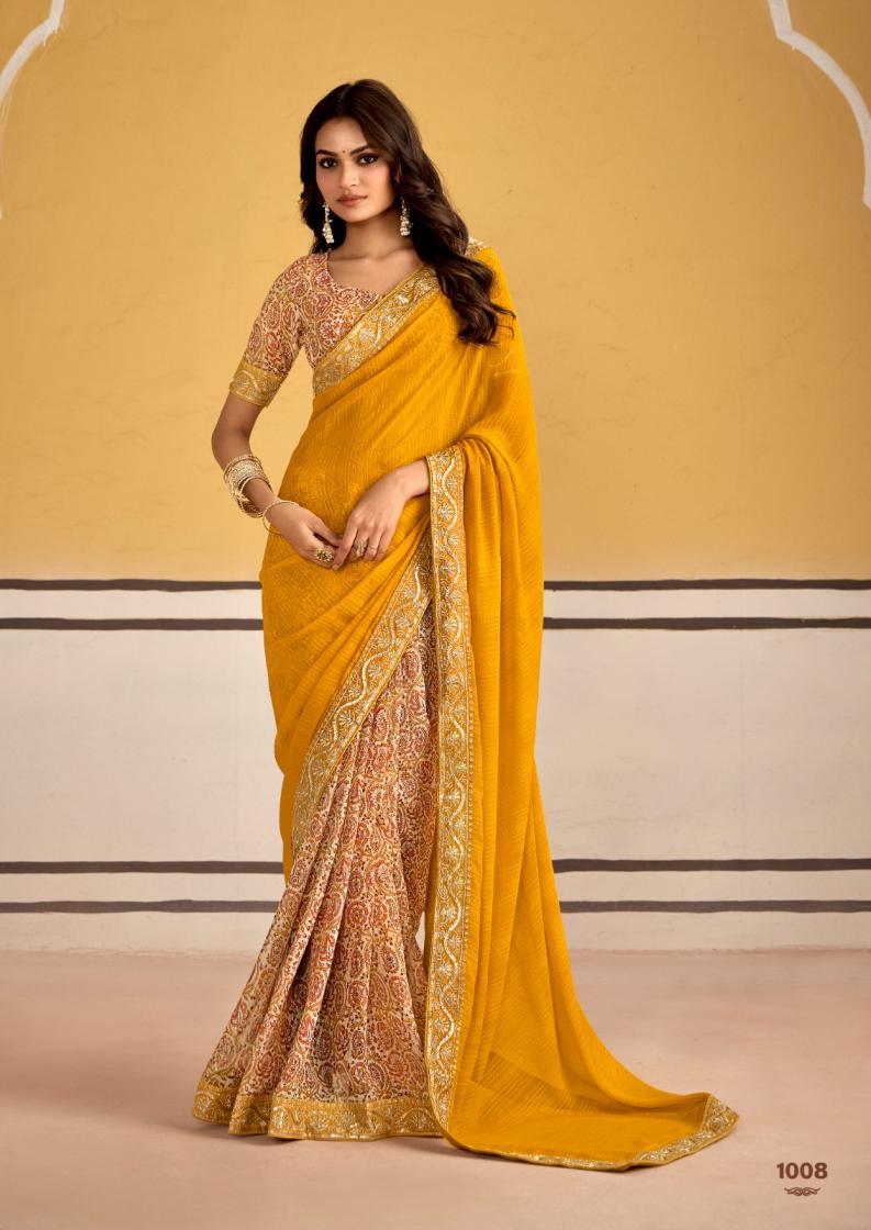 titan by stavan georgette embroidery work gorgeous look saree 