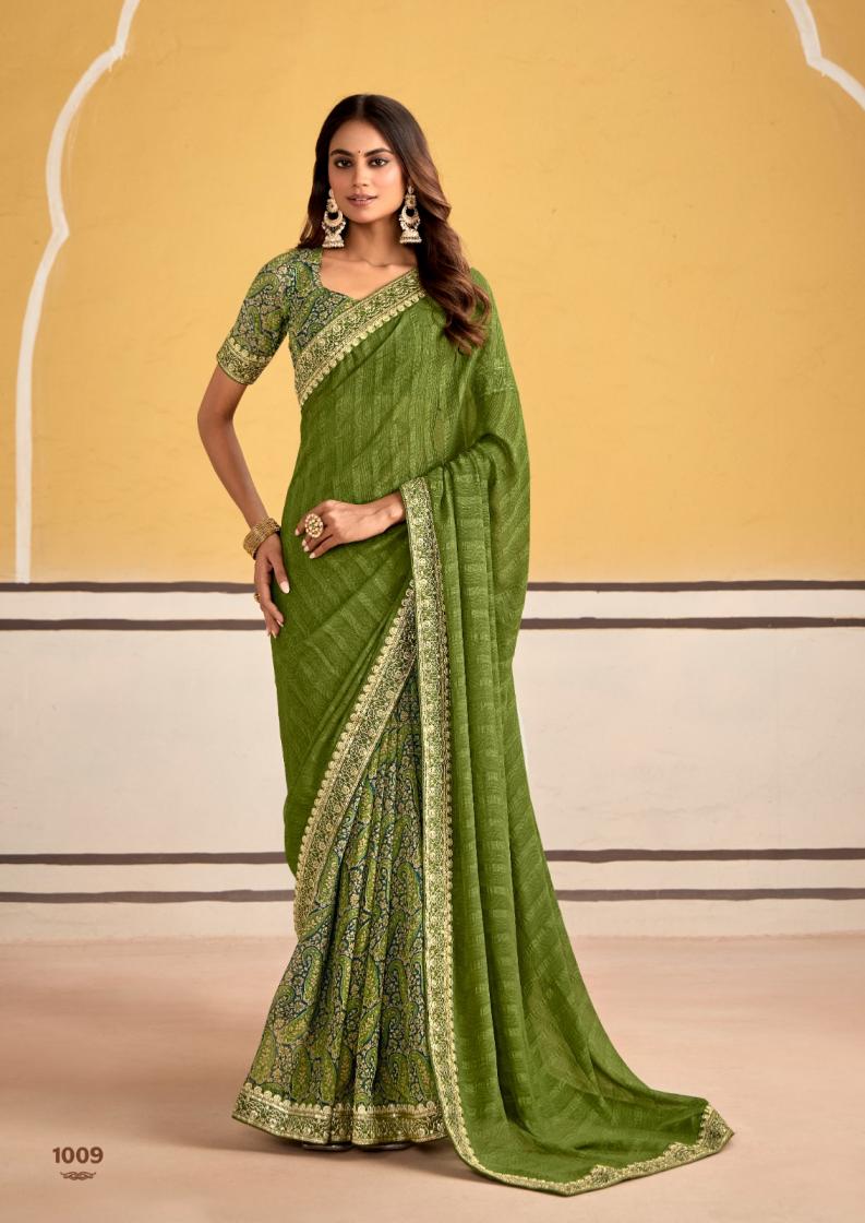 titan by stavan georgette embroidery work gorgeous look saree 
