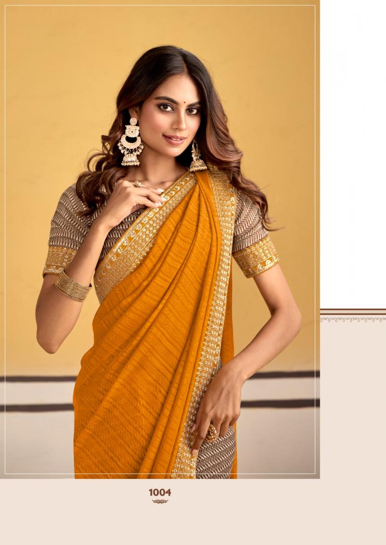 titan by stavan georgette embroidery work gorgeous look saree 