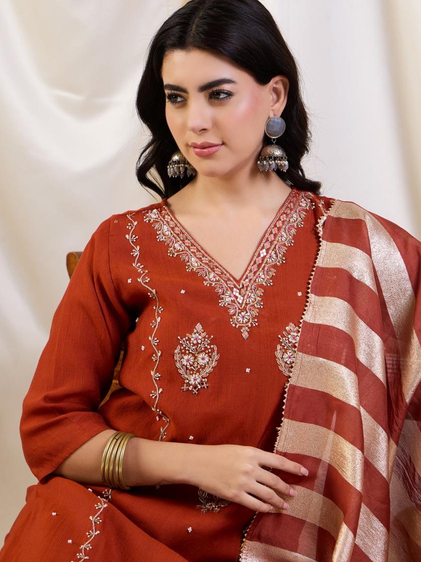 vertican silk dyed readymade unique combo big size suit for womens 