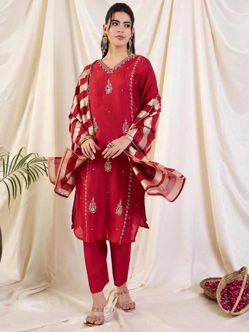 vertican silk dyed readymade unique combo big size suit for womens 